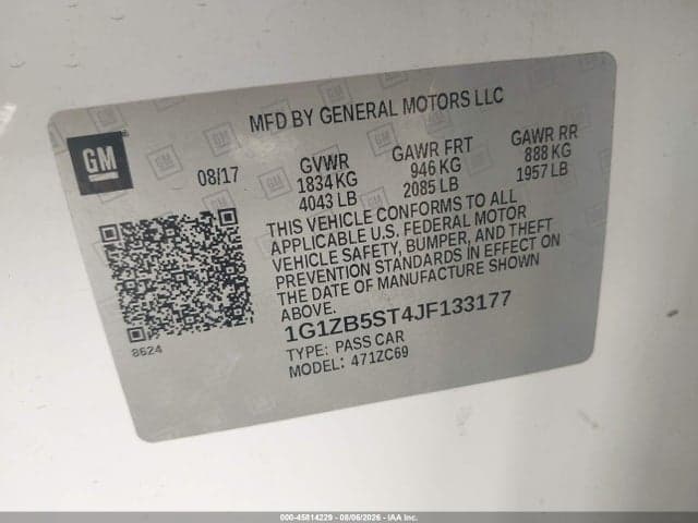 2018 CHEVROLET MALIBU 1LS 9