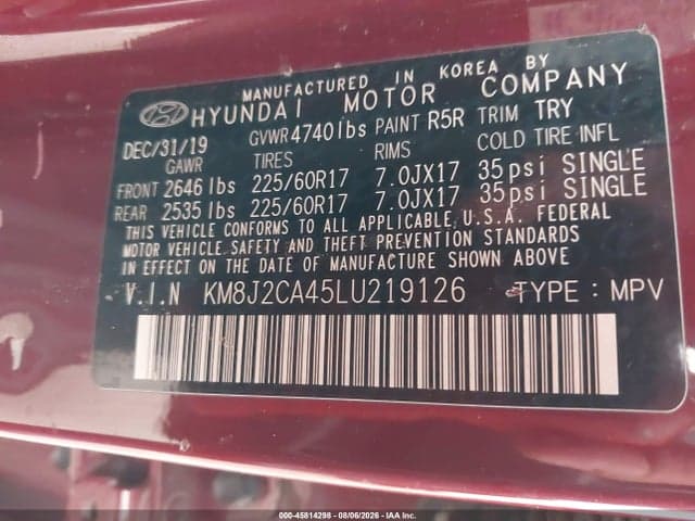2020 HYUNDAI TUCSON SE 9