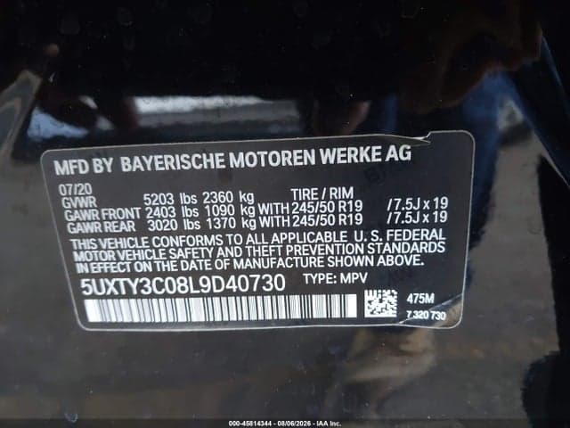 2020 BMW X3 SDRIVE30I 9