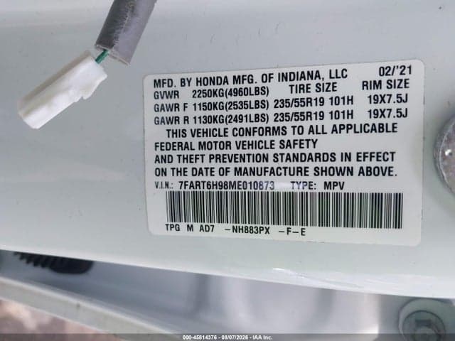 2021 HONDA CR-V HYBRID TOURING 9
