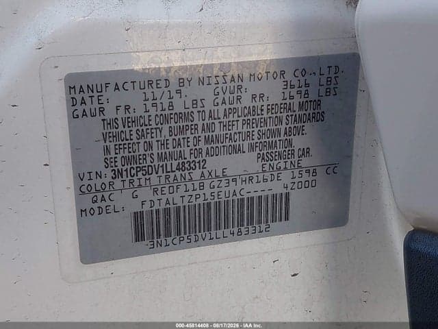 2020 NISSAN KICKS SR XTRONIC CVT 9