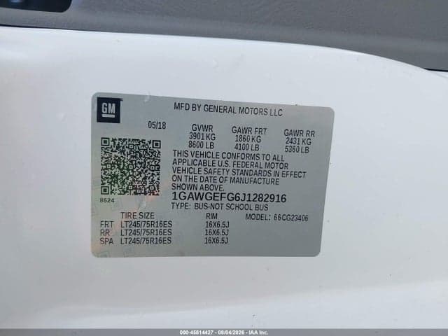 2018 CHEVROLET EXPRESS 2500 LS 9