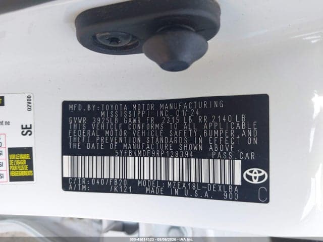 2024 TOYOTA COROLLA LE 9
