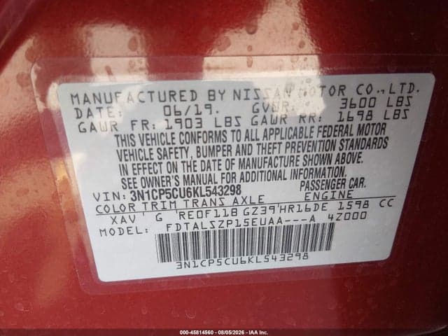 2019 NISSAN KICKS SV 9