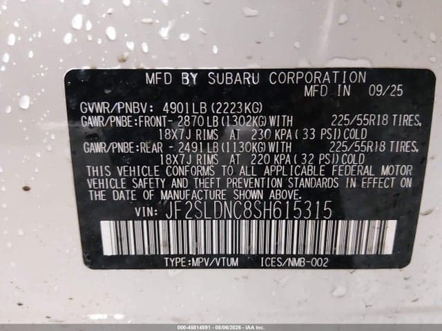 2025 SUBARU FORESTER LIMITED 9