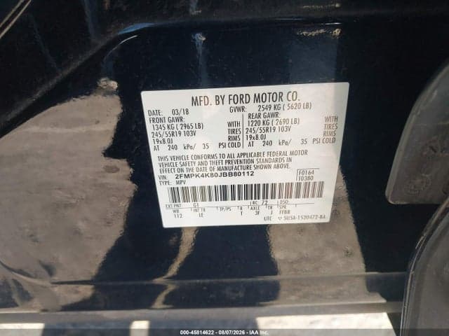 2018 FORD EDGE TITANIUM 9