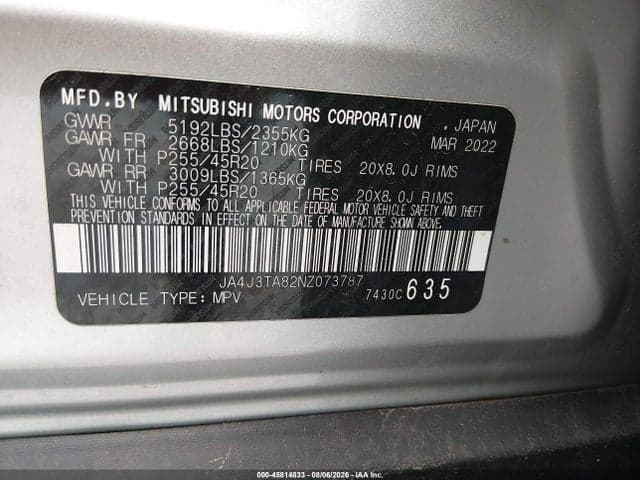 2022 MITSUBISHI OUTLANDER ES 2.5 2WD 9
