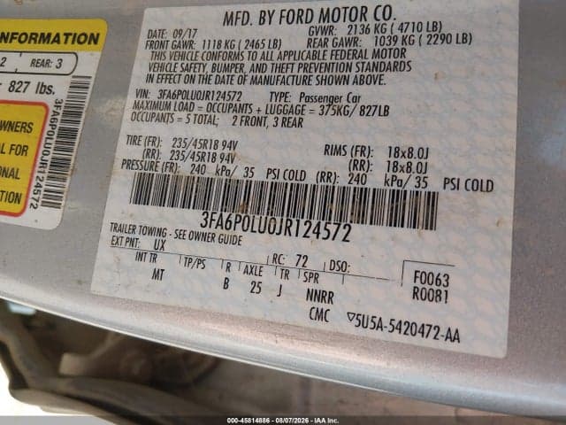 2018 FORD FUSION HYBRID SE 9