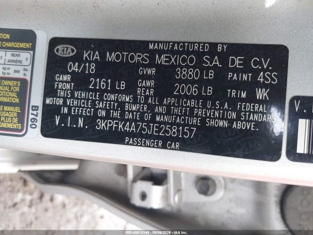 2018 KIA FORTE LX 9