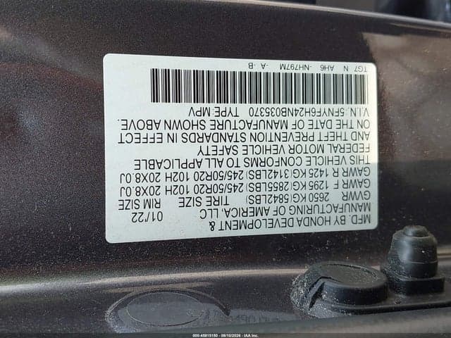 2022 HONDA PILOT AWD SPECIAL EDITION 9