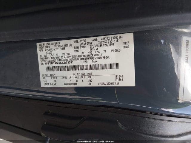 2019 FORD TRANSIT-250 9