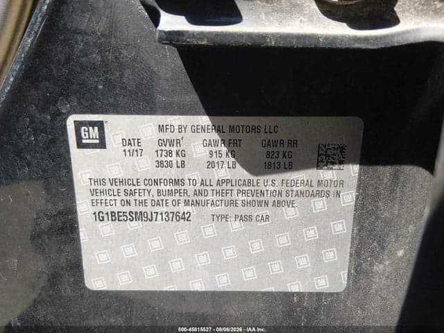 2018 CHEVROLET CRUZE LT AUTO 9