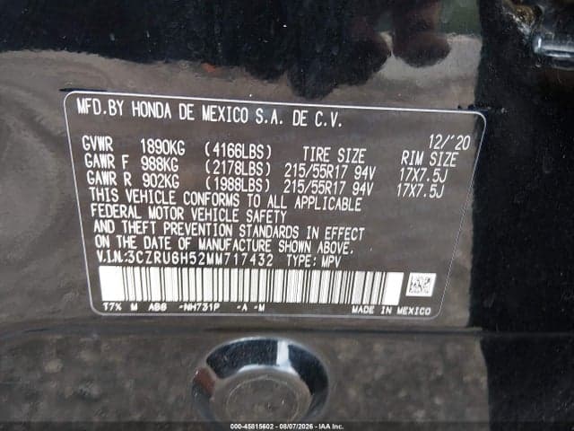 2021 HONDA HR-V AWD EX 9