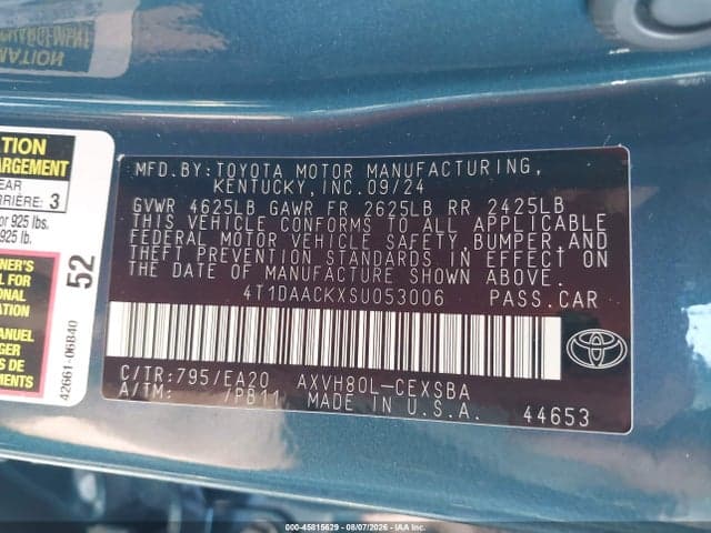 2025 TOYOTA CAMRY SE 9