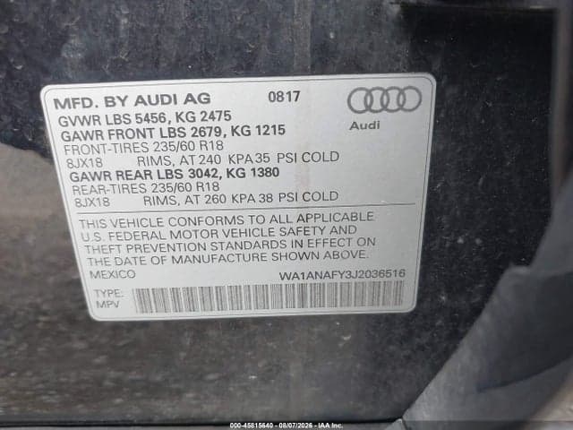 2018 AUDI Q5 2.0T PREMIUM/2.0T TECH PREMIUM 9
