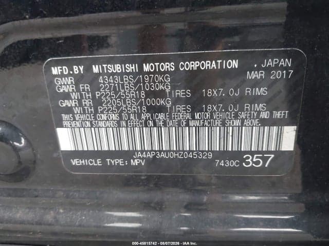 2017 MITSUBISHI OUTLANDER SPORT 2.0 ES/2.0 LE 9