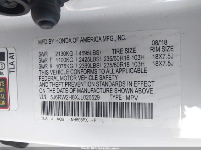 2018 HONDA CR-V EX-L/EX-L NAVI 9