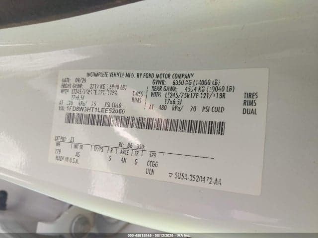 2020 FORD F-350 CHASSIS XL 8