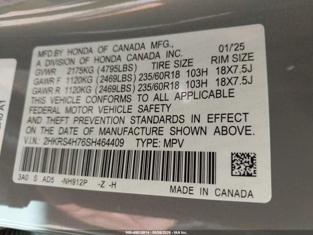 2025 HONDA CR-V EX-L AWD 9