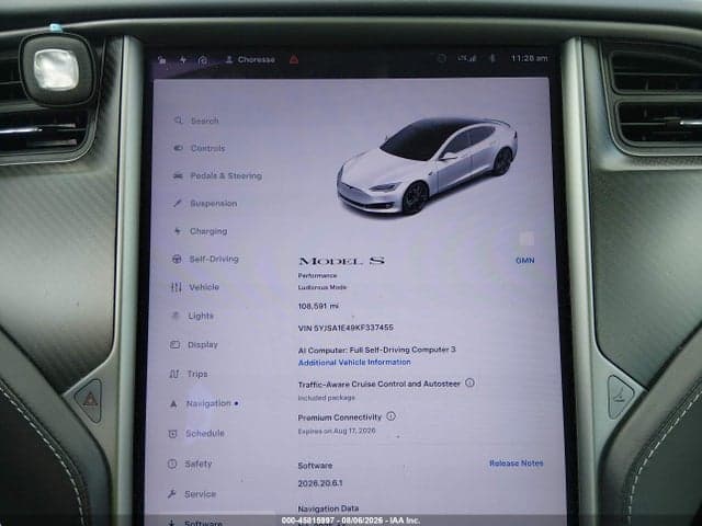 2019 TESLA MODEL S 100D/LONG RANGE/P100D/PERFORMANCE 7