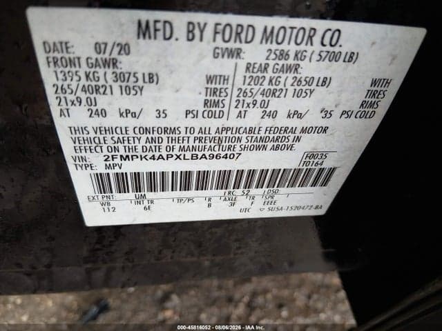 2020 FORD EDGE ST 9
