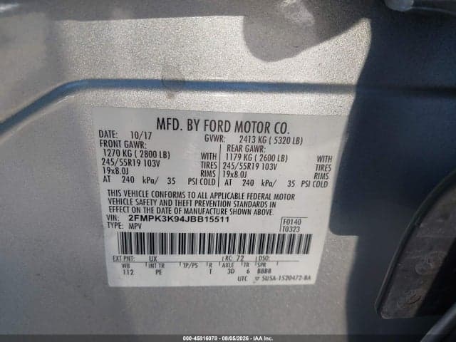 2018 FORD EDGE TITANIUM 9