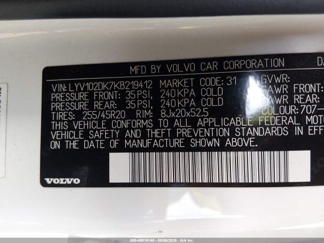 2019 VOLVO XC60 T5 MOMENTUM 9