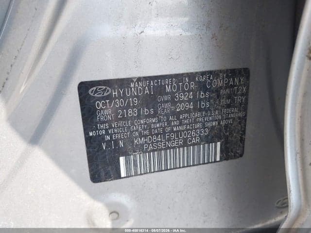 2020 HYUNDAI ELANTRA SEL 9