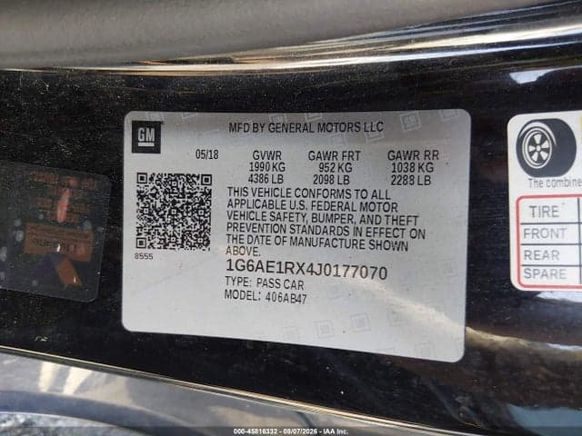 2018 CADILLAC ATS STANDARD 9