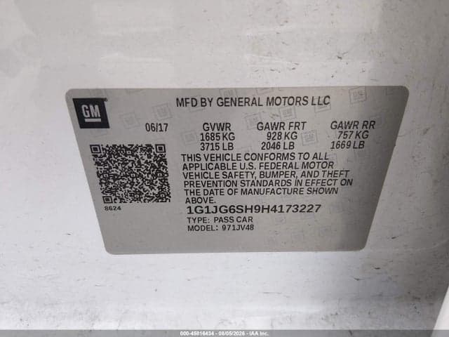 2017 CHEVROLET SONIC LT AUTO 9