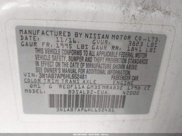 2017 NISSAN SENTRA SV 9