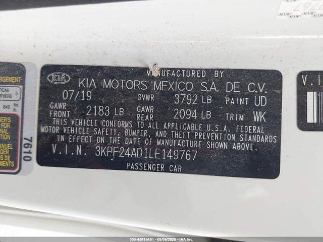 2020 KIA FORTE LXS 9