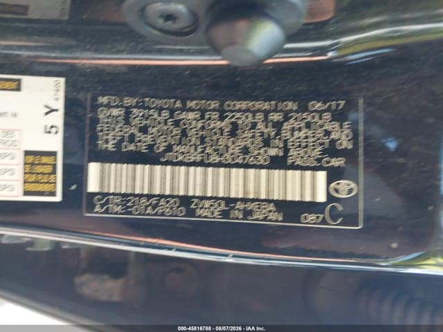 2017 TOYOTA PRIUS TWO 8