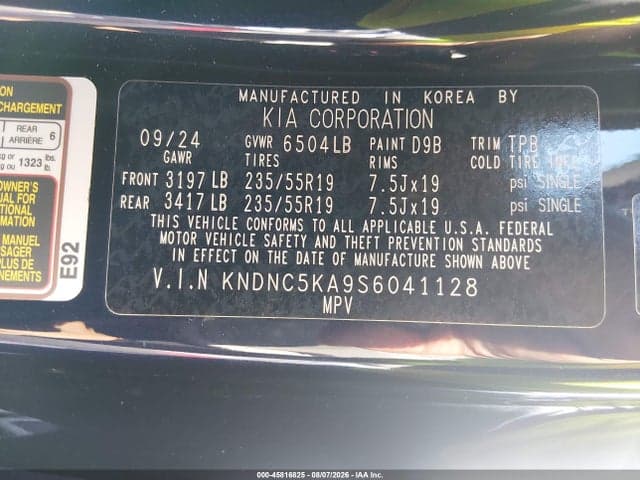 2025 KIA CARNIVAL MPV HYBRID EX 9
