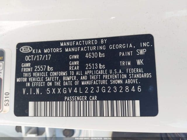 2018 KIA OPTIMA SX TURBO 9
