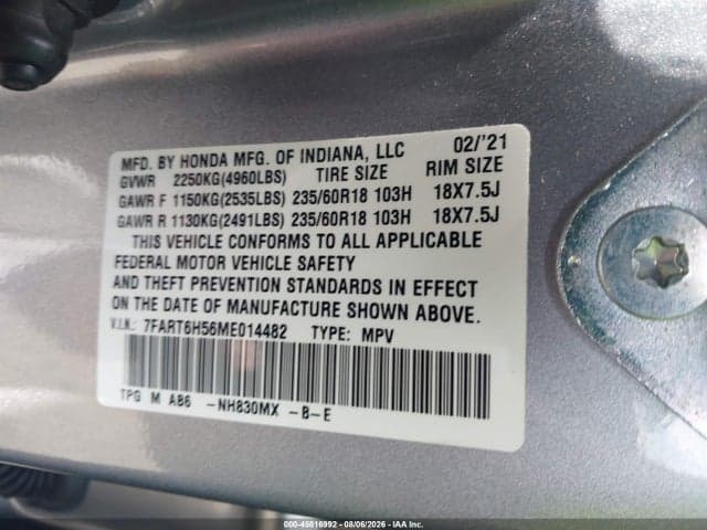2021 HONDA CR-V HYBRID EX 9