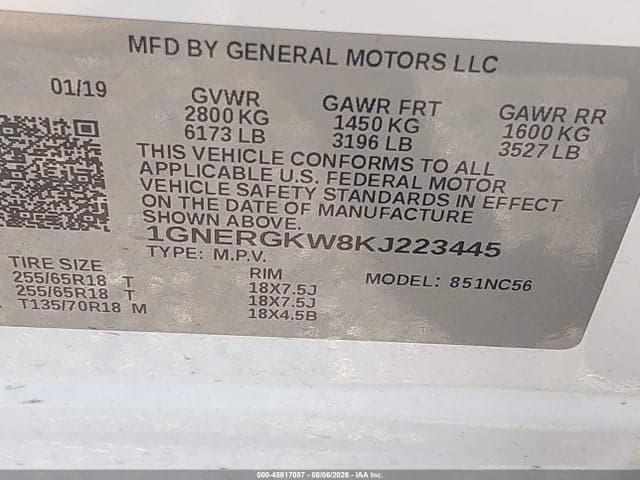 2019 CHEVROLET TRAVERSE 1LT 9