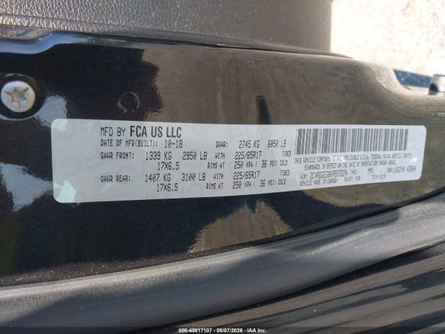 2019 DODGE GRAND CARAVAN GT 9