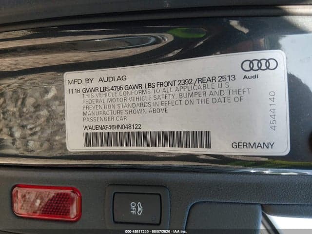 2017 AUDI A4 PREMIUM PLUS 9