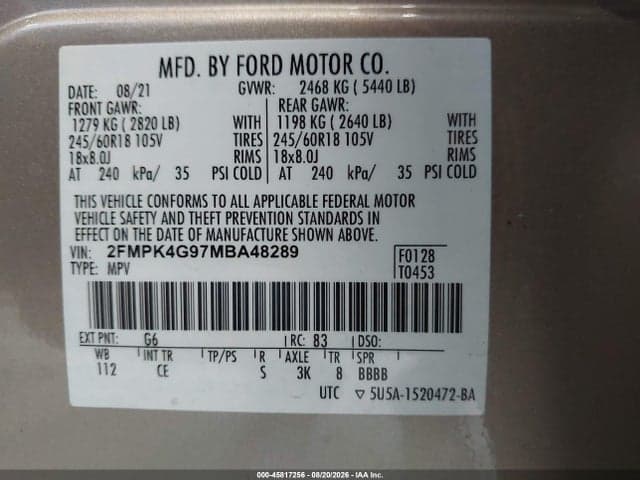 2021 FORD EDGE SE 9