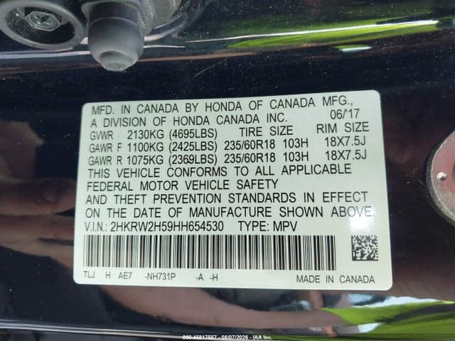 2017 HONDA CR-V EX 9