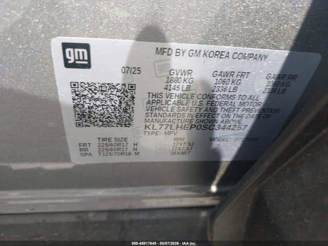 2025 CHEVROLET TRAX FWD LT 9