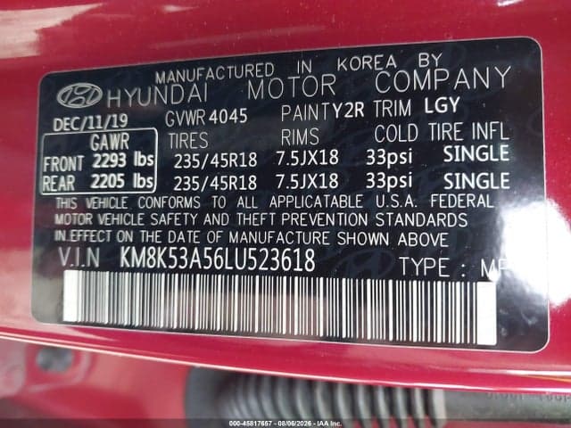 2020 HYUNDAI KONA ULTIMATE 9