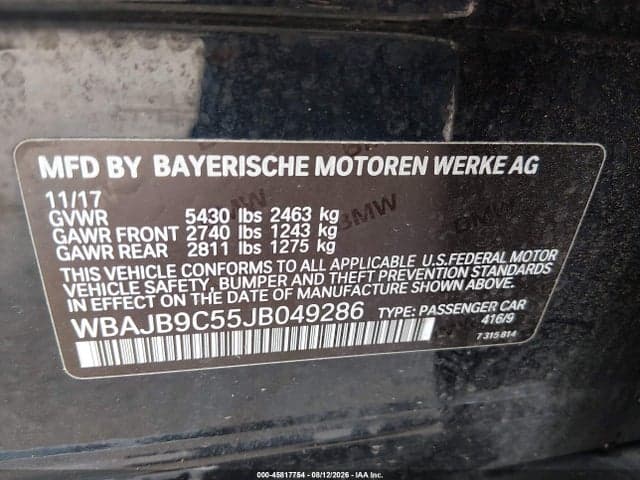 2018 BMW M550I XDRIVE 9