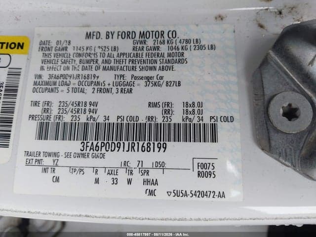 2018 FORD FUSION TITANIUM 9
