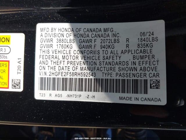 2024 HONDA CIVIC SPORT 9