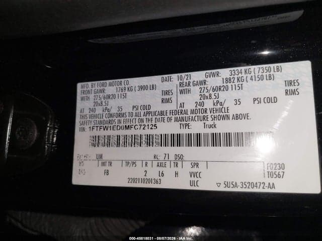 2021 FORD F-150 XLT 9