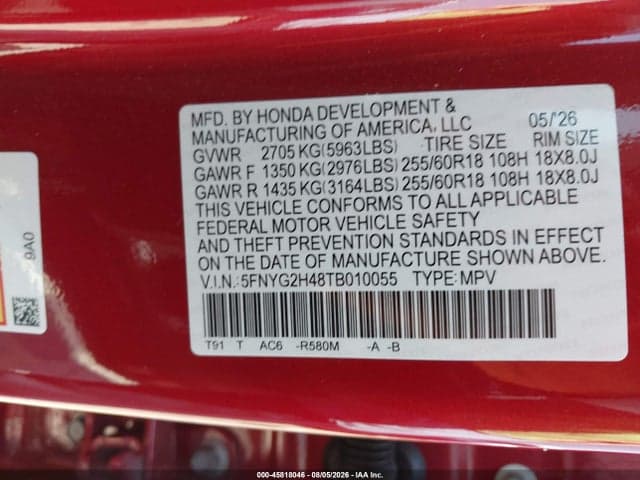 2026 HONDA PILOT EX-L 9