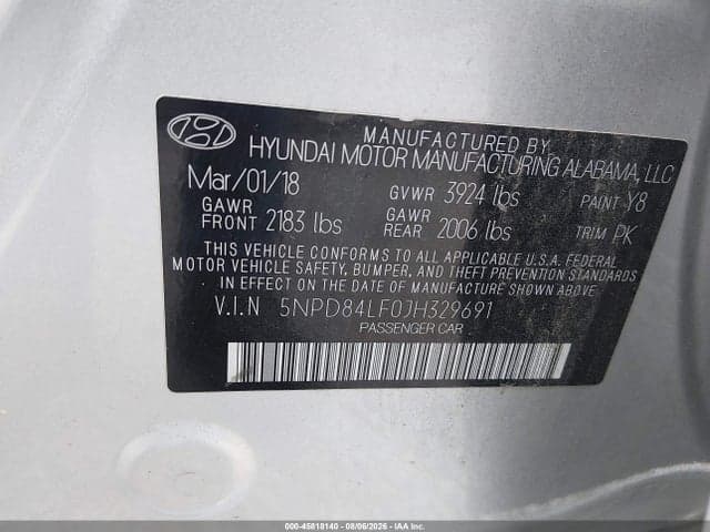 2018 HYUNDAI ELANTRA SEL 9