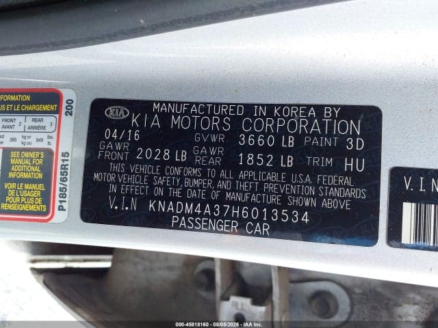 2017 KIA RIO LX 9